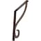 Ekena Millwork Ashford Single, Wrought Iron Bracket, (Single center brace), Antiqued Copper 1 1/2"W  x 12"D x 15"H BKTM01X12X15SASACO - alternate 1